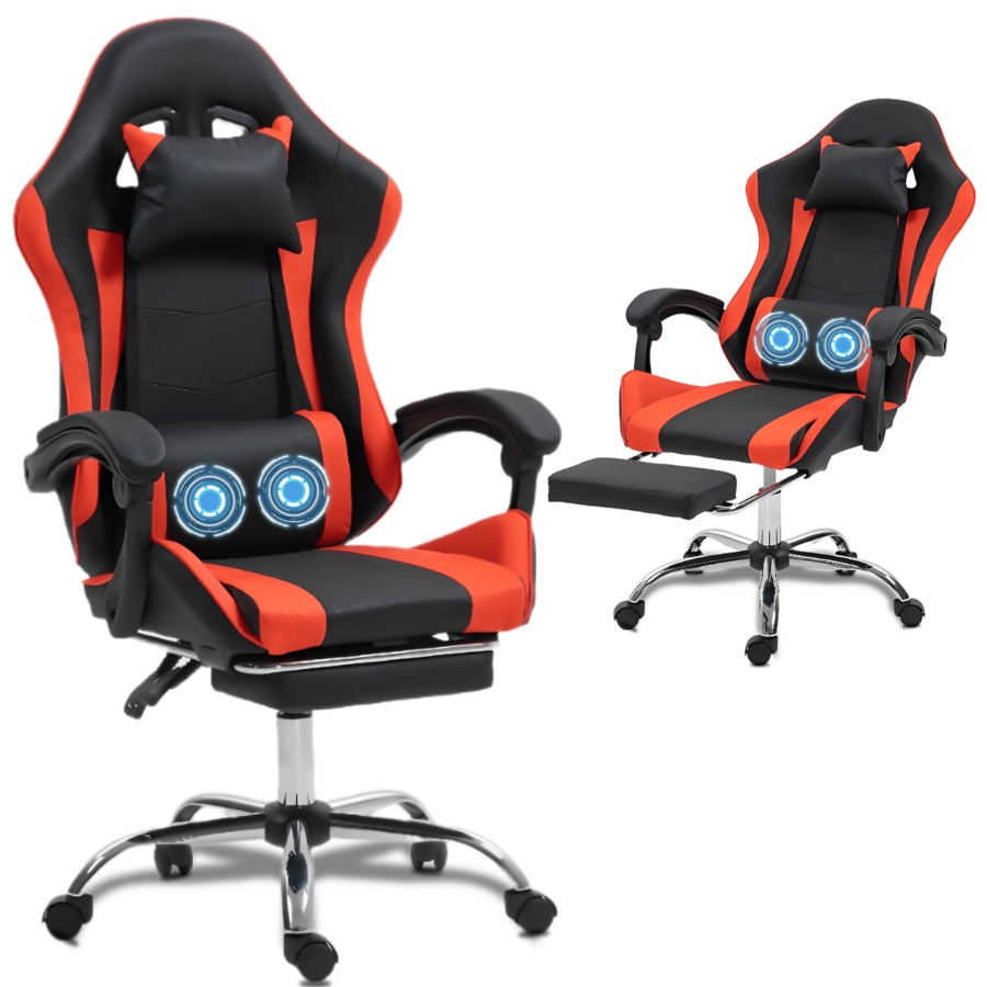 Video Gaming & Esports Usd Acc - Gaming-Stuhl mit Massagefunktion und Lendenwirbelstütze –