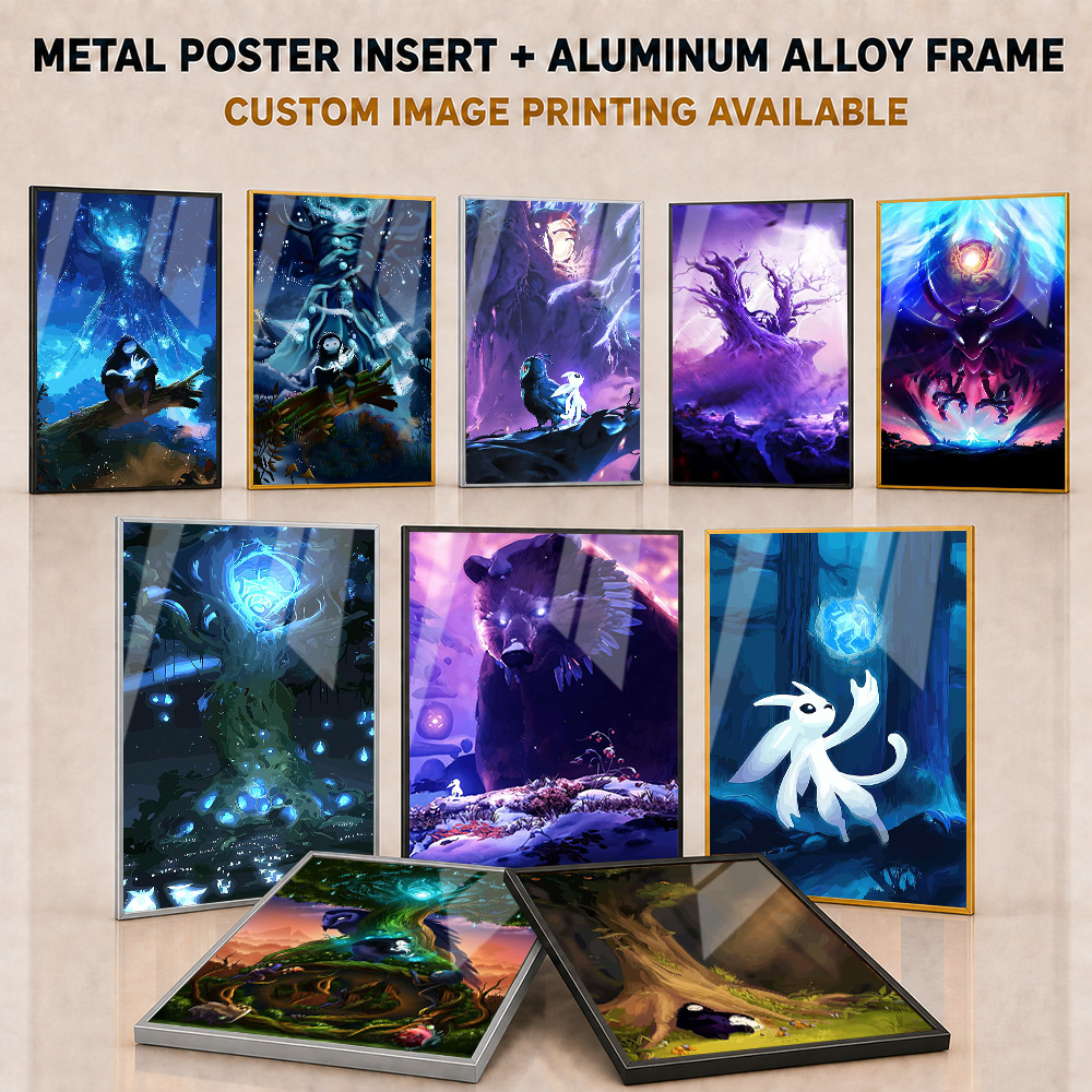Video Gaming & Esports Usd Acc - Ori Metallposter mit Aluminiumrahmen, individuell gestaltete