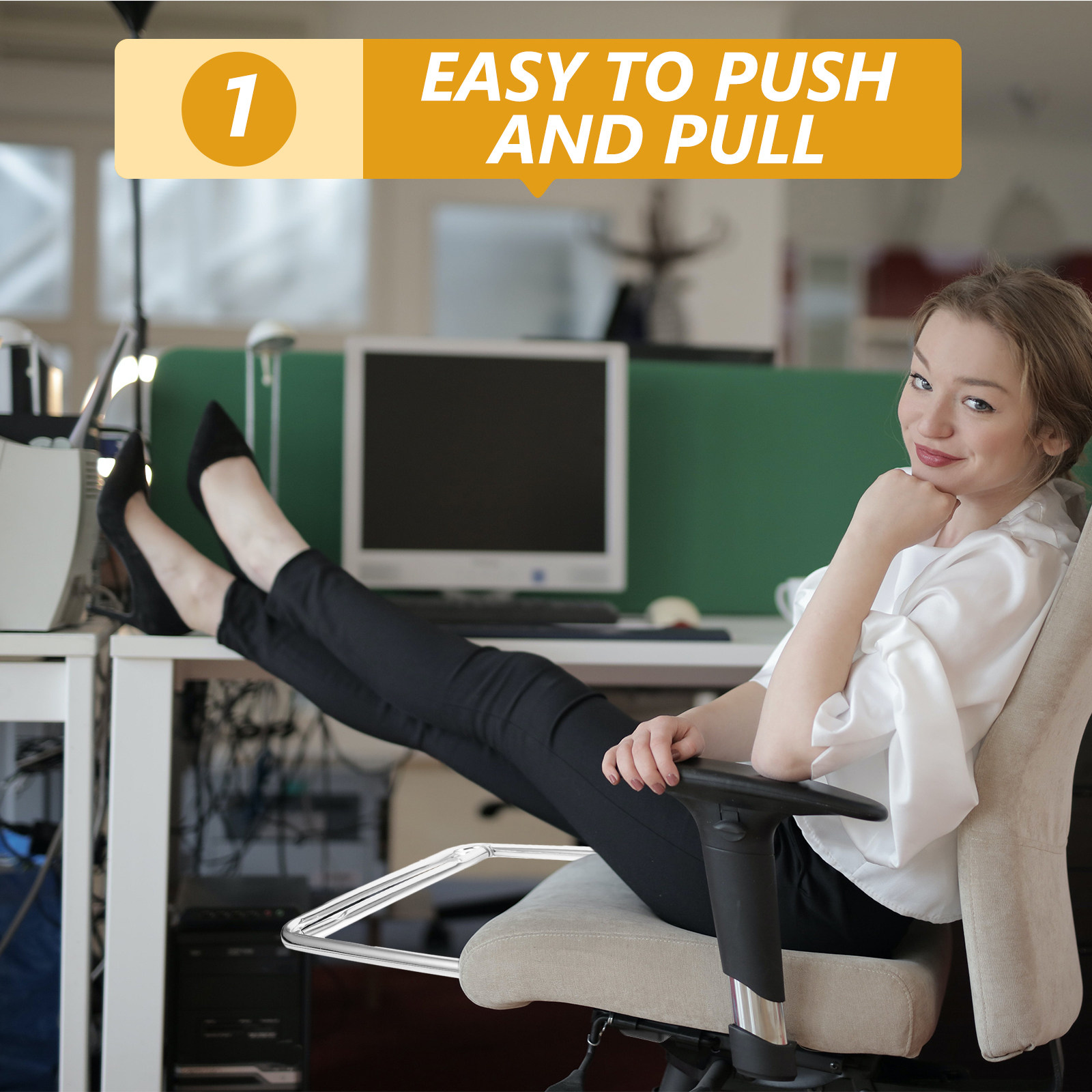 Fußstütze aus Edelstahl, Schre – Footrest Under Desk Bewertung und Preis